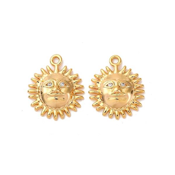 Brass Micro Pave Cubic Zirconia Pendants