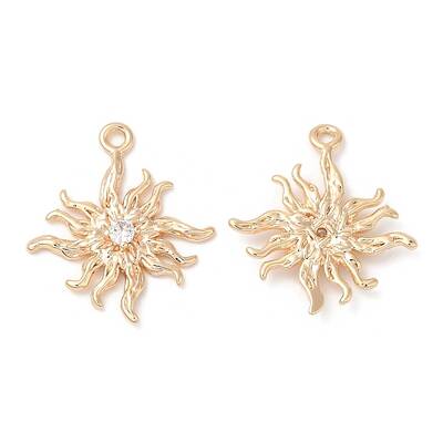 Brass Micro Pave Cubic Zirconia Pendants