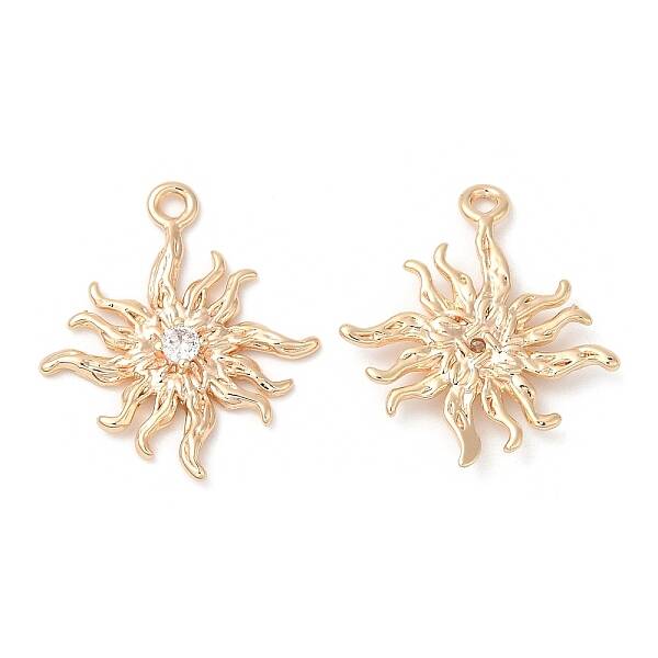 Brass Micro Pave Cubic Zirconia Pendants