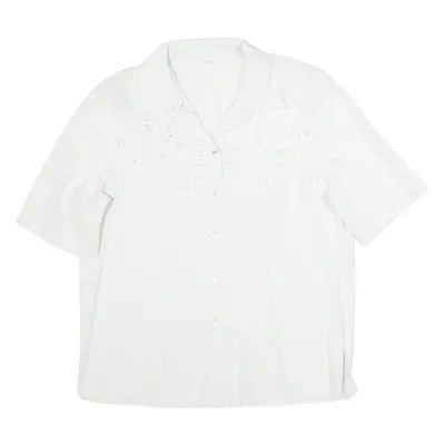 Womens Shirt White Collared UK 14