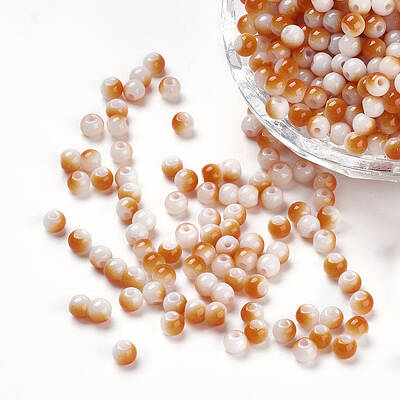 Spray Painted Resin Beads
