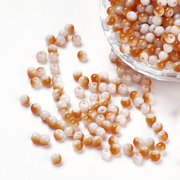 Spray Painted Resin Beads
