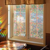 Floral Pattern Window Sticker, 1 Count Self Adhesive Window Film, Removable Window Decal, Window Glass Decoration For Livin...