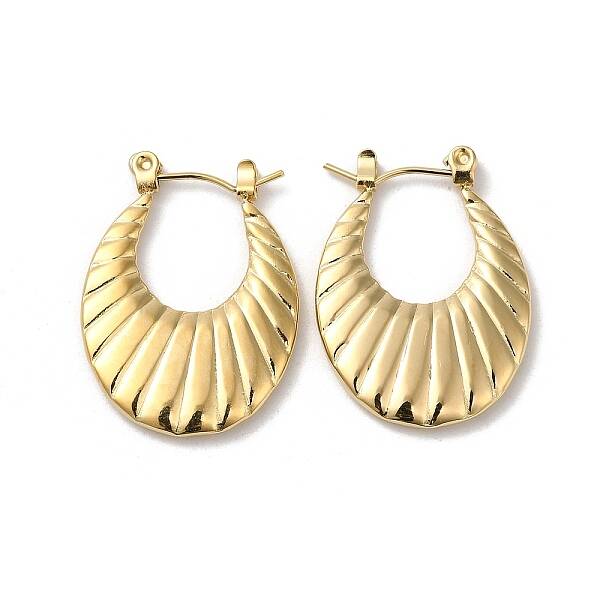 Rack Plating 304 Stainless Steel Thick Hoop Earrings for Women