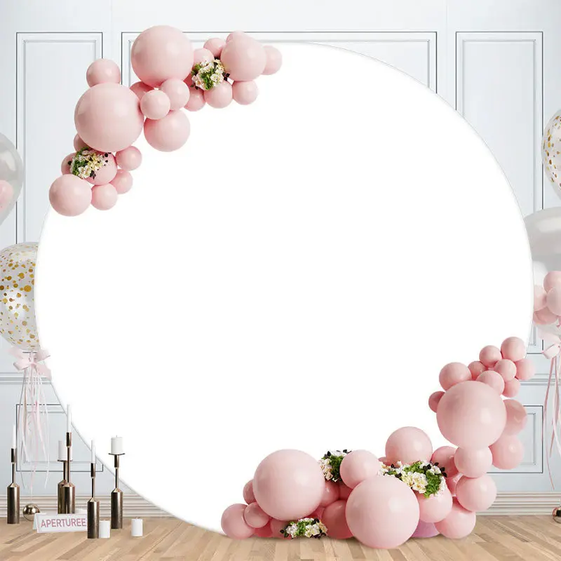 Aperturee Yellow Sweet Cake House Round Birthday Backdrop | Circle Birthday Backdrop Cover | Birthday Backdrop Ideas | Circle...