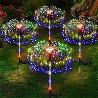Solar Powered LED Firework Shaped Light, Outdoor Garden Decorative Light, Color Changing Decorative Light for Lawn, Walkway &...