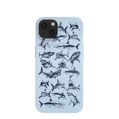 Powder Blue Great White iPhone 13 Case