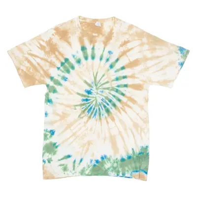 JERZEES Mens Tie Dye T-Shirt Brown Crew Neck M