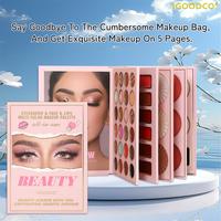 IGOODCO 55 color glitter pink sequins stage makeup palette fifth floor eye shadow book Eyeshadow Set Eyeshadow Swatches