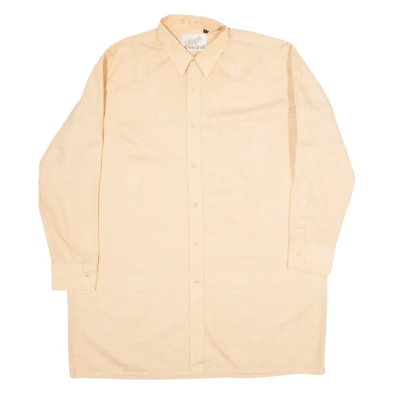 LINEA MILLE Mens Shirt Beige 3/4 Sleeve L