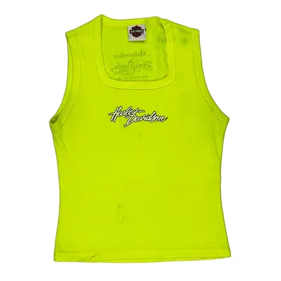Made In Usa Age 11-12 Harley Davidson Vest - Medium Yellow Polyester Blend | Size: medium