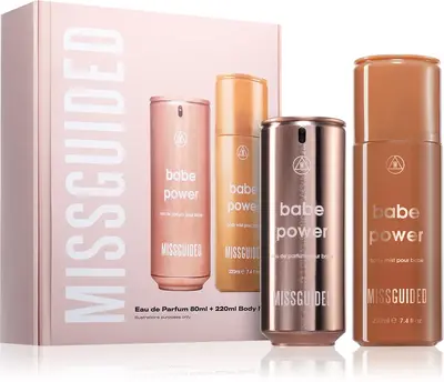 Missguided Babe Power Women's Gift Set Eau de Parfum 80ml + Babe Power Body Mist body spray 220 ml