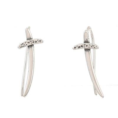 Antique Silver 316 Surgical Stainless Steel Dangle Earrings