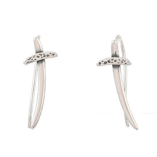 Antique Silver 316 Surgical Stainless Steel Dangle Earrings
