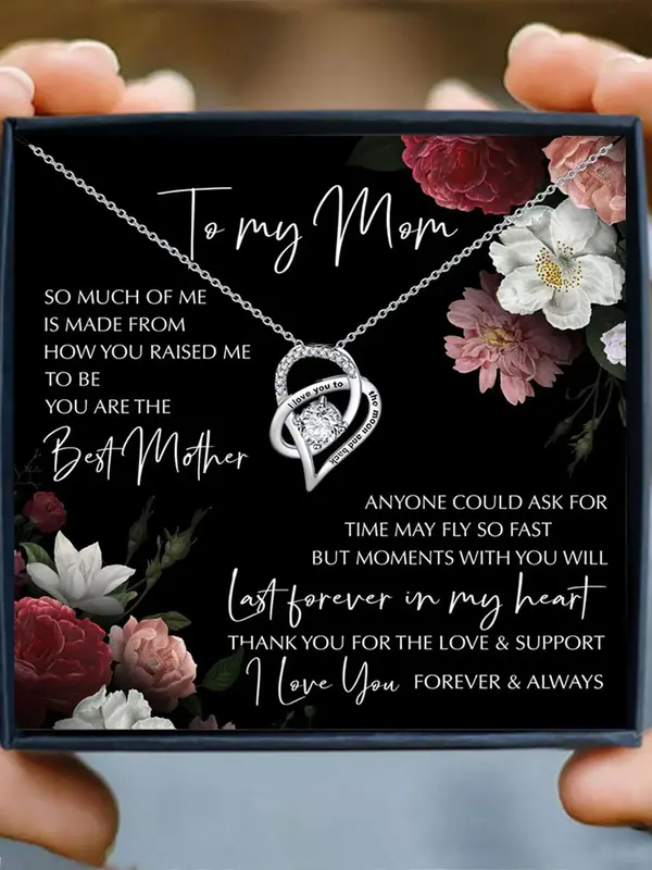 Summer Elegant Heart Shaped Rhinestone Decor Pendant Necklace, Stainless Steel Jewelry for Party, Daily Clothing Decor, Trend...