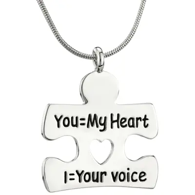 I Am Your Voice Autism Necklace - Set of 2