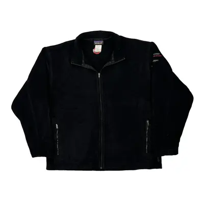 Synchilla Patagonia Fleece Jacket - Large Black Polyester
