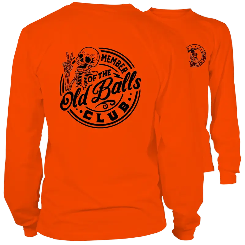 Old Balls Club - Long Sleeve Safety Orange Hi-Vis