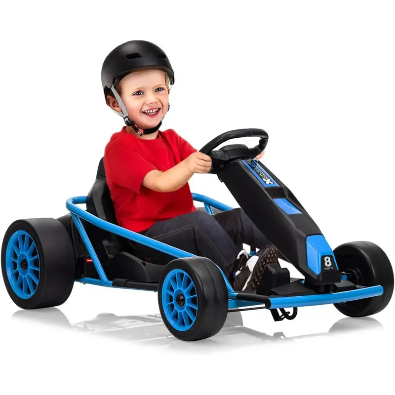 Garvee 24V 9Ah Kids Ride On Go Kart Toy,High Speed 8.1MPH Drifting Car with 2x300W Motors,14.3 XL Seat,Full Metal Frame,Musi...