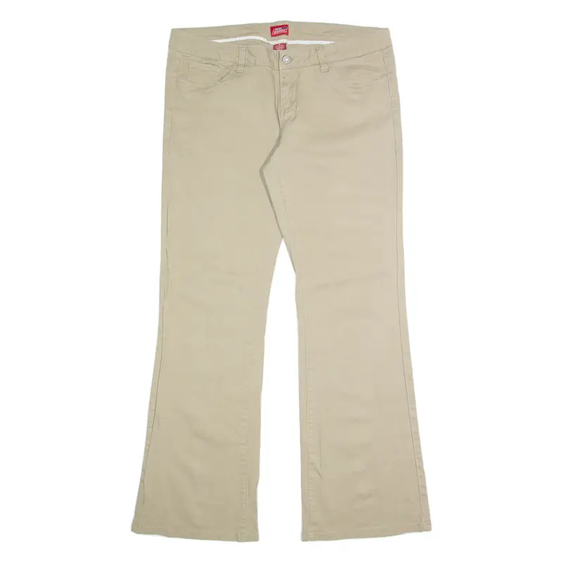 DICKIES Womens Trousers Beige Regular Bootcut W34 L31