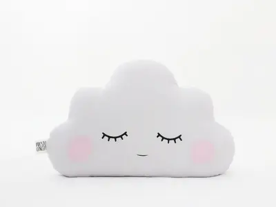 Light Gray Small Cloud Pillow