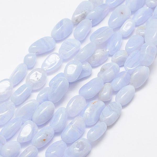 Natural Blue Lace Agate Beads Strands
