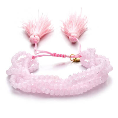 Faceted Glass Braided Bead Bracelets