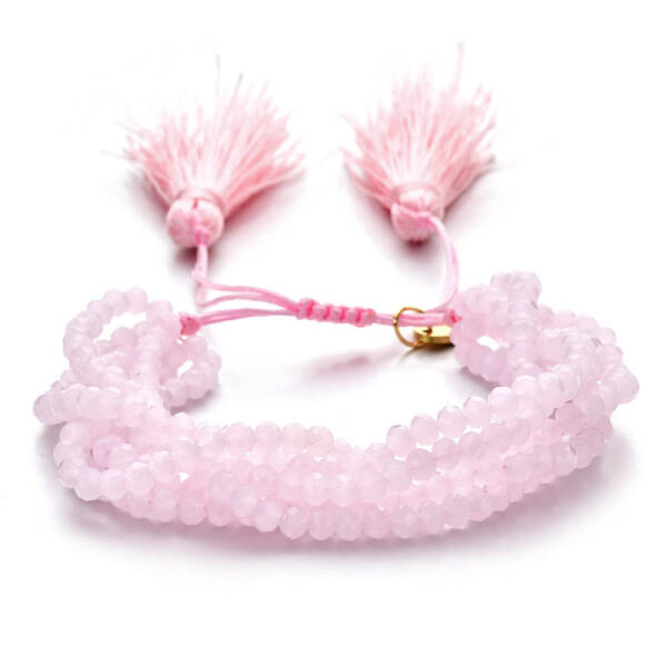 Faceted Glass Braided Bead Bracelets