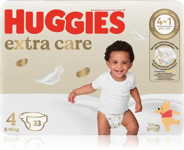 Huggies Extra Care Size 4 disposable diaper 8-16 kg 33 pieces