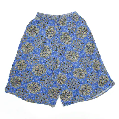 Shorts Blue 90s Regular Crazy Pattern Casual Womens XS W21