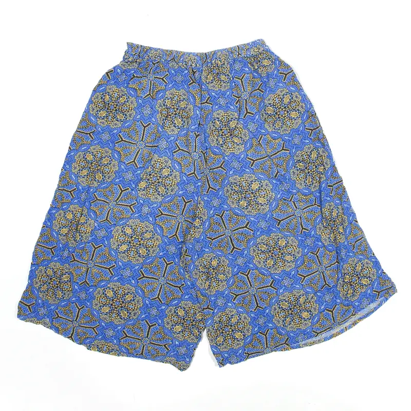 Shorts Blue 90s Regular Crazy Pattern Casual Womens XS W21