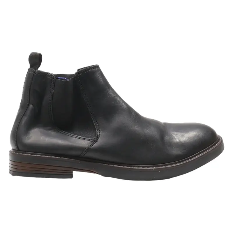 CLARKS Chelsea Boots Black Leather Mens UK 6