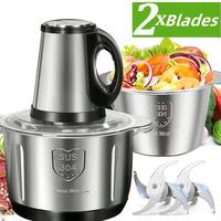 101.44oz High Power Food Processor, Electric Meat Grinder, 304 Stainless Steel Meat Mixer Food Chopper, for Meat, Vegetables,...