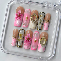 NailPhoria｜ZODIAC SIGNS Collections 10PCS Handmade Press On Nails REUSABLE 3D Gel fake nails acrylic press nails / Summer 2...