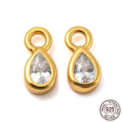 Real 18K Gold Plated 925 Sterling Silver Charms