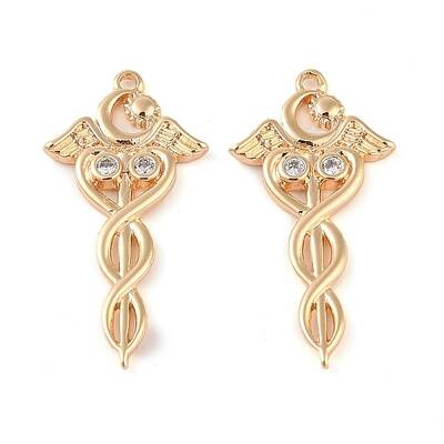 Brass Micro Pave Clear Cubic Zirconia Pendant
