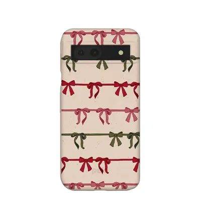 Seashell Holiday Bows Google Pixel 8a Case