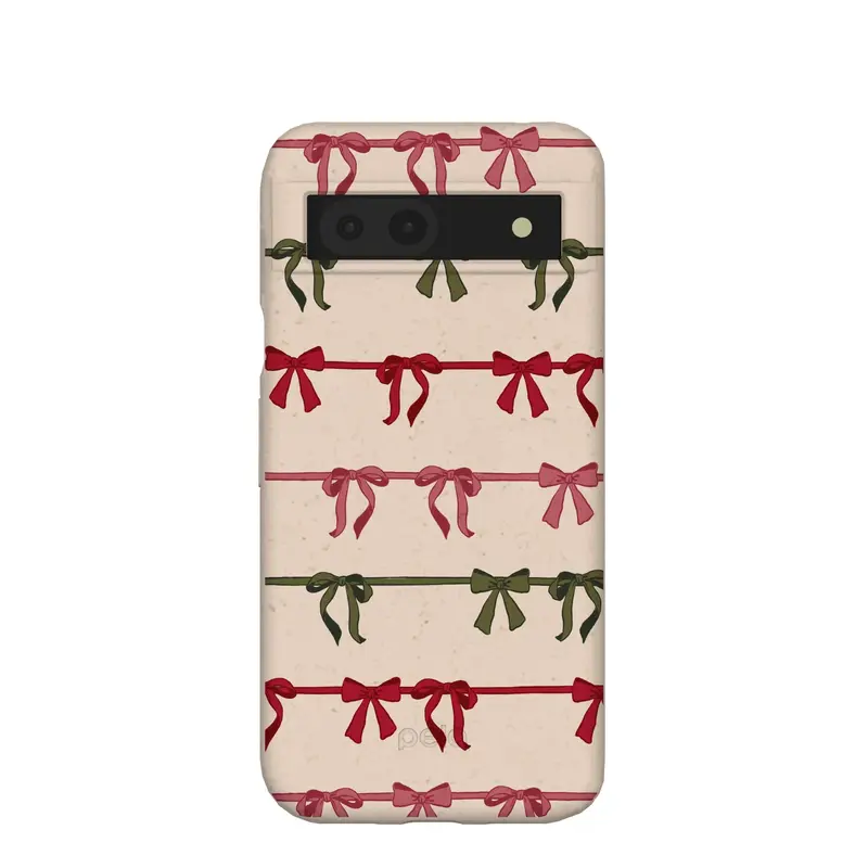 Seashell Holiday Bows Google Pixel 8a Case
