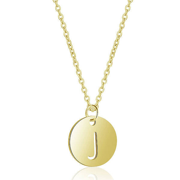 201 Stainless Steel Initial Pendants Necklaces