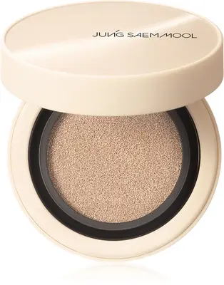 JUNG SAEM MOOL Skin Nuder Cover Layer Cushion Moisturizing Sponge Foundation + Refill Color Fair Light 2× 14 g