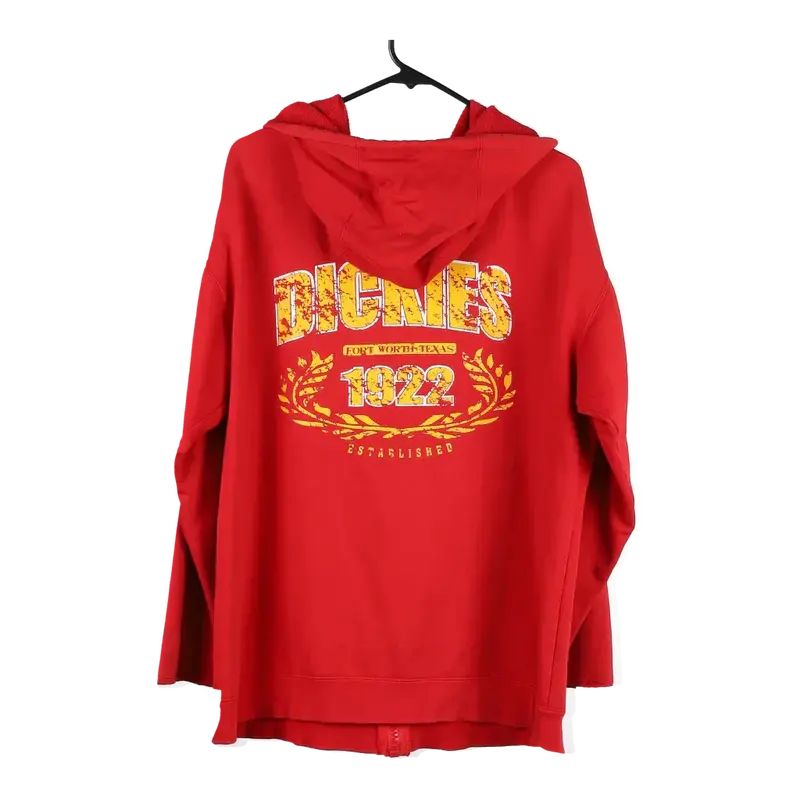Dickies Hoodie - Medium Red Cotton Blend