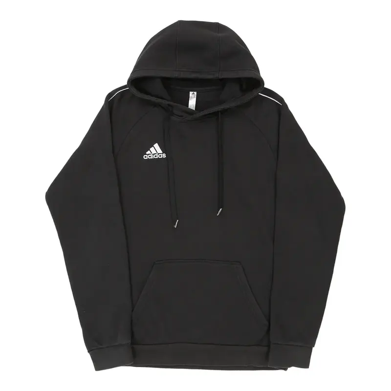Adidas Hoodie - Small Black Cotton Blend