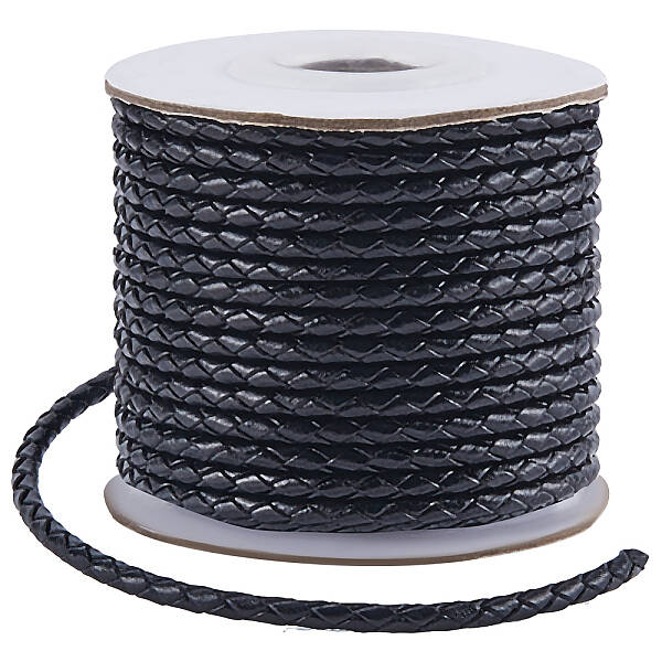 1 Roll 10M Round Braided Cowhide Cords