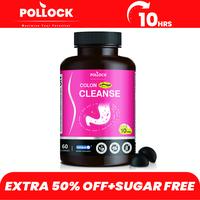 POLLOCK Colon Cleanse Gummies - 60 Count with Natural Enzymes & L-Carnitine,  - Plant-Based Enzymes & Fiber, Sugar-Free, 60 C...