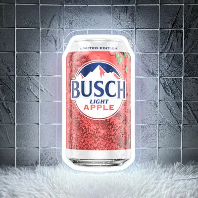 Busch Apple Beer Led Neon Sign  for Wall Decor, Neon Lights for Bedroom Led Signs Suitable for Man Cave Bar Pub Restaurant Ch...