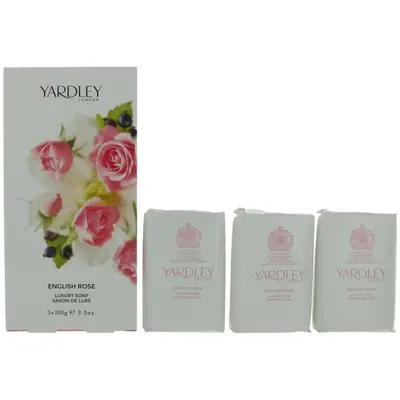 Set Trio Yardley Saponetta Profumata alla Rosa Inglese 100 g