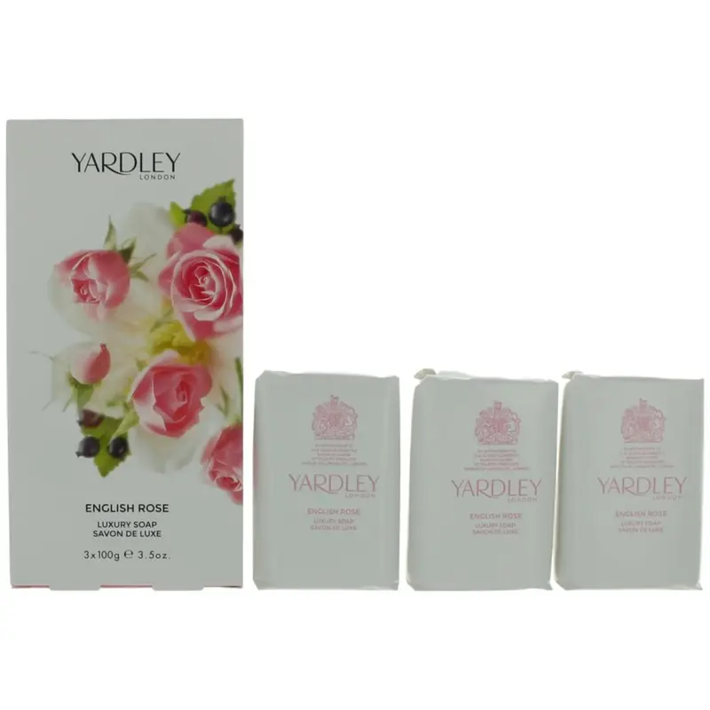 Set Trio Yardley Saponetta Profumata alla Rosa Inglese 100 g