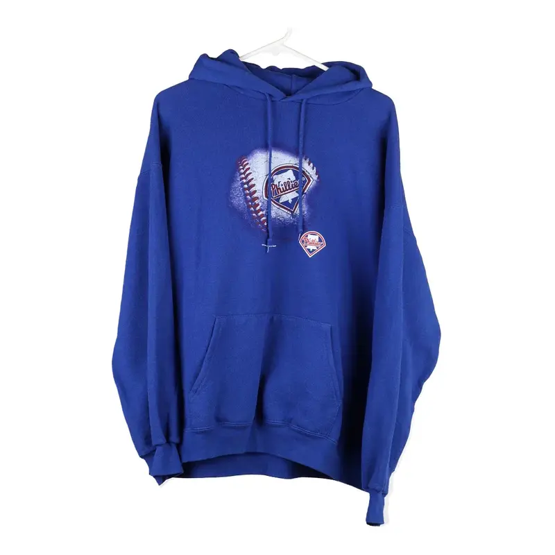 Philadelphia Phillies Majestic MLB Hoodie - XL Blue Cotton