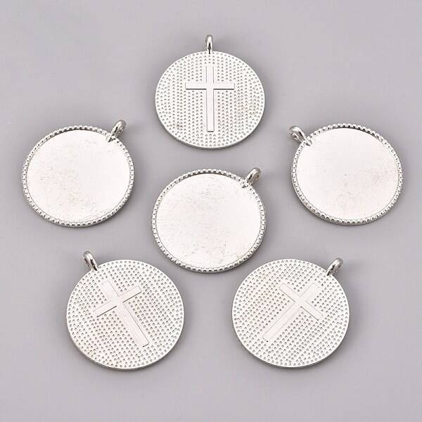 Alloy Pendant Cabochon Settings