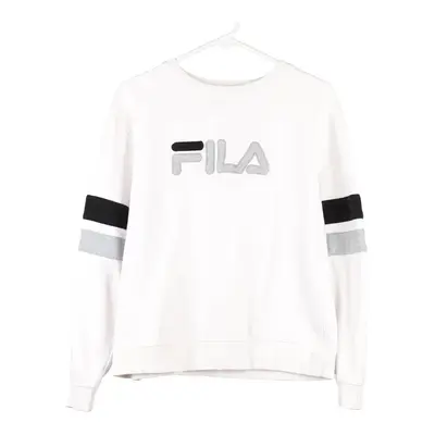 Fila Spellout Sweatshirt - XL White Cotton Blend